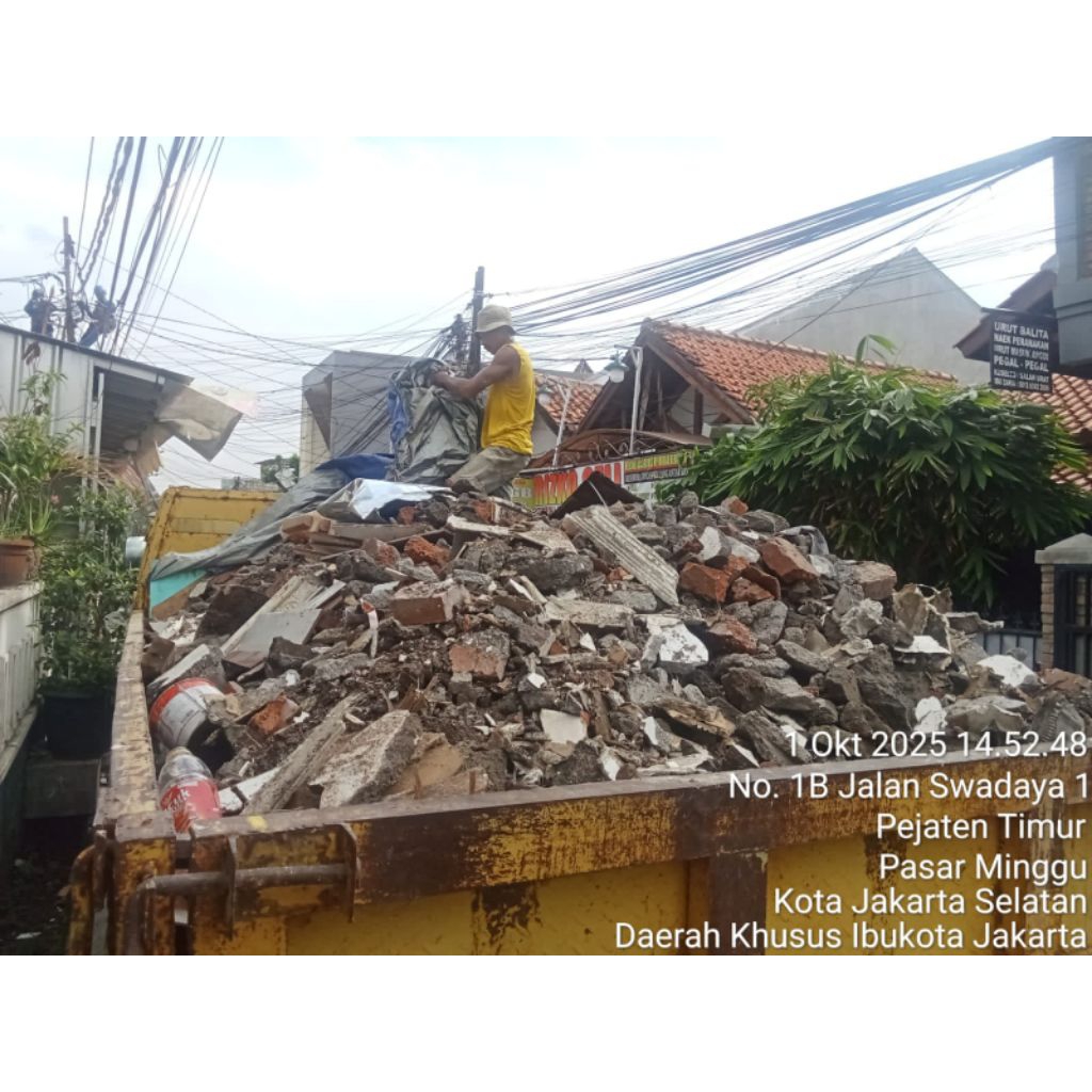 Jasa buang puing murah bekasi