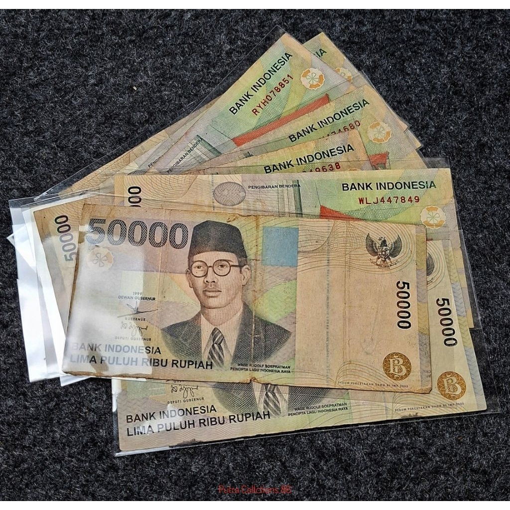 50 ribu wr supratman tahun 1999 bekas edar