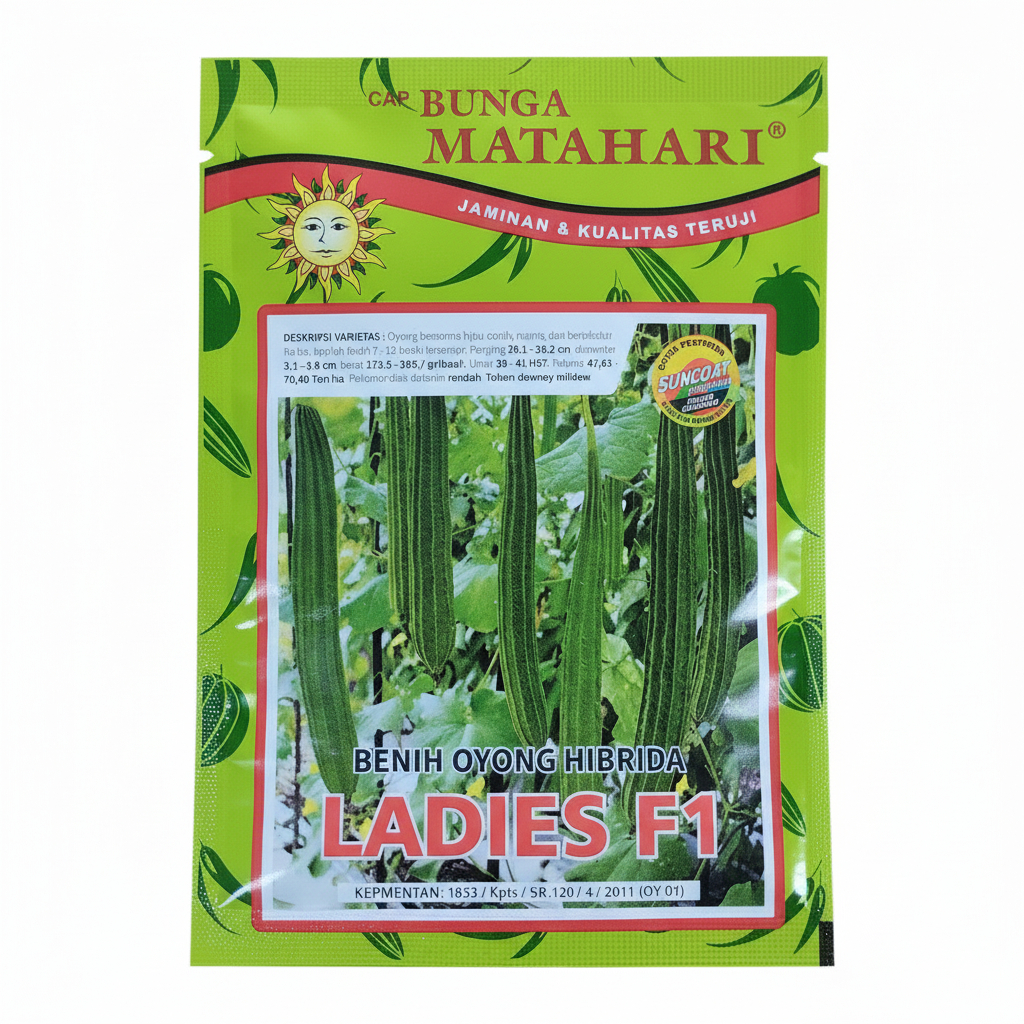 Benih Gambas Oyong LADIES 10 gram Biji Bibit Cap Bunga Matahari