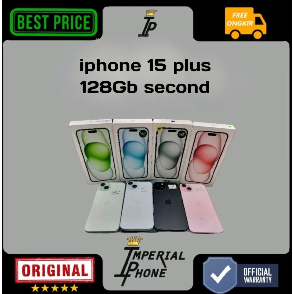 iphone 15 plus 128Gb resmi second
