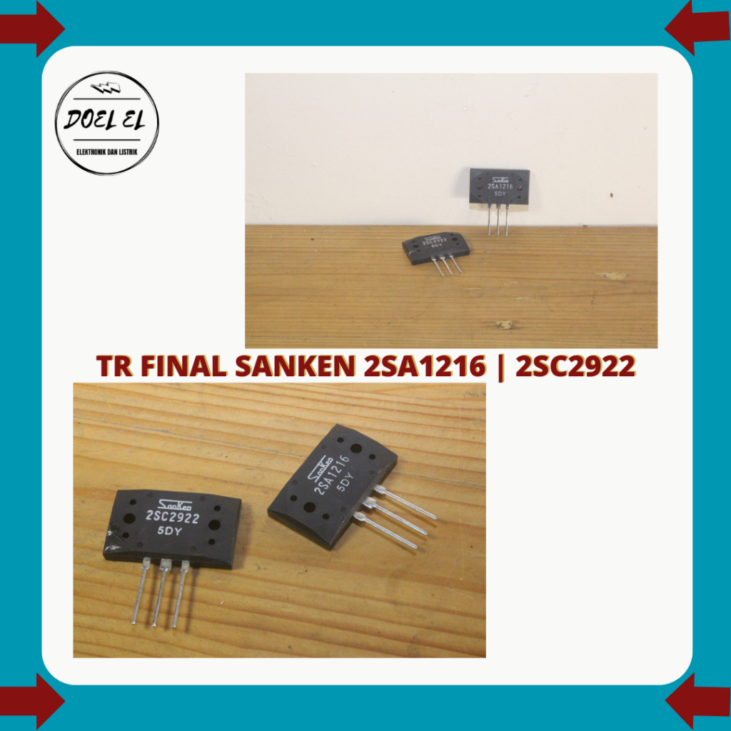 TRANSISTOR FINAL SANKEN 2SA1216 2SC2922 ORIGINAL 100% SANKEN 5 DY