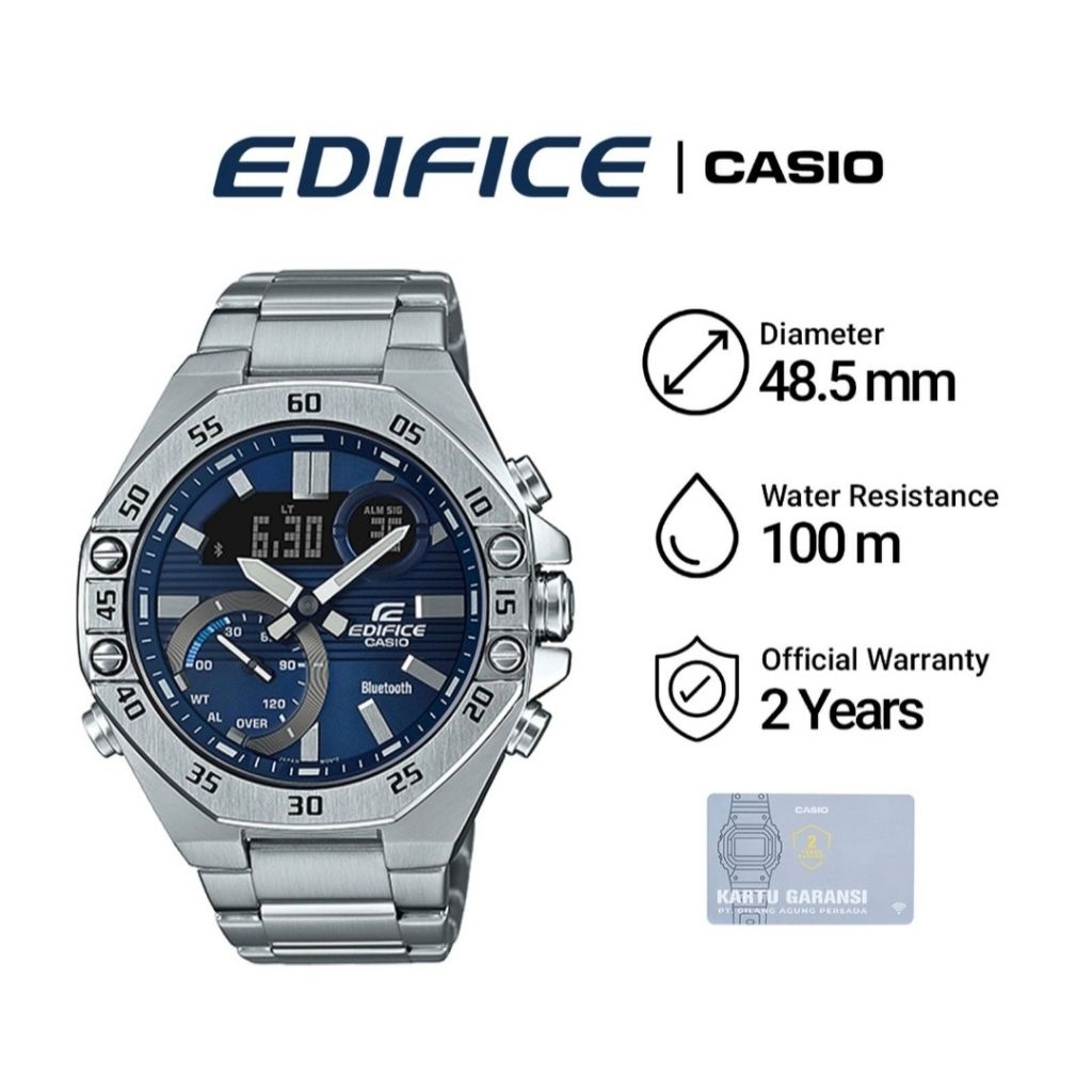 Casio Edifice ECB-10D-2A / ECB-10D-2ADF Jam Tangan Pria Original