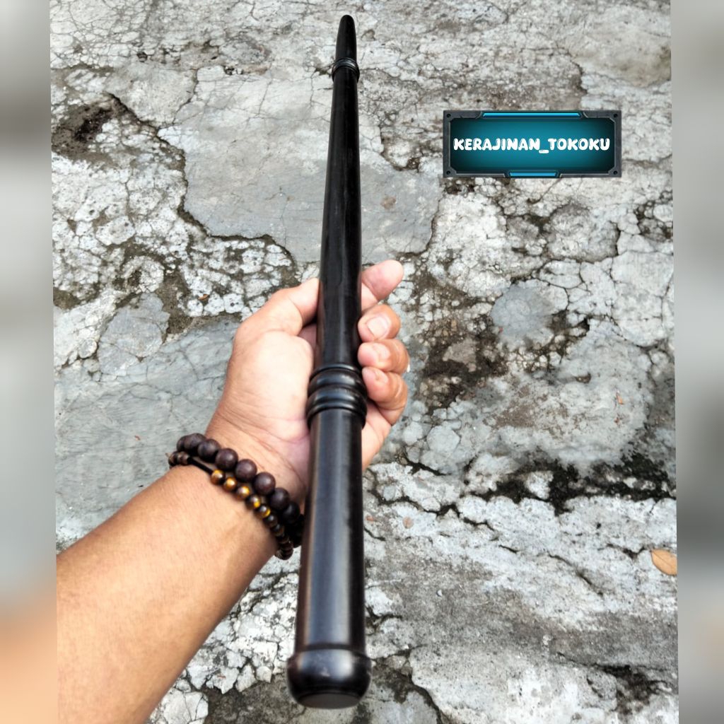 Tongkat komando Kayu galih kelor hitam berkualitas