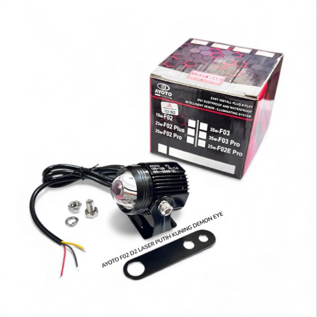 SATUAN Lampu tembak laser F02 Ayoto | Lampu sorot D2 laser putih kuning 18watt WATERPROOF