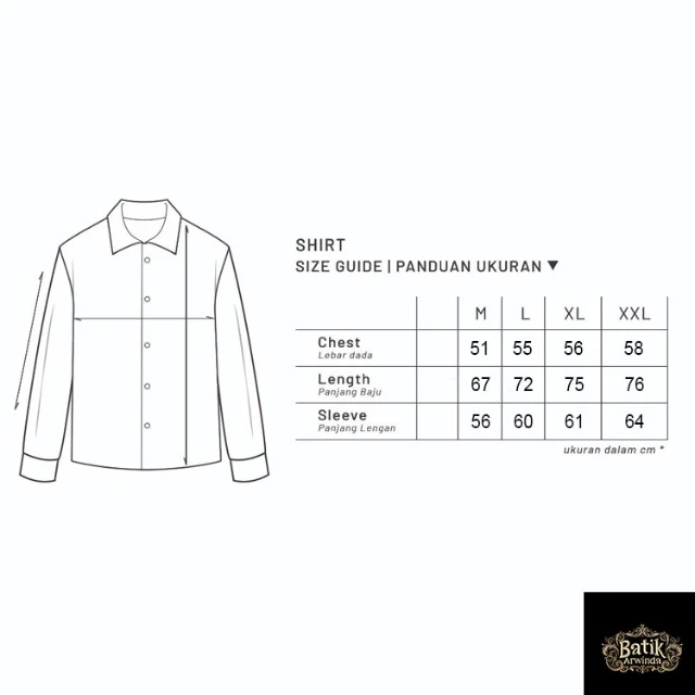 Big Promo Batik Arwinda Majesty Kemeja Batik Pakai Puring