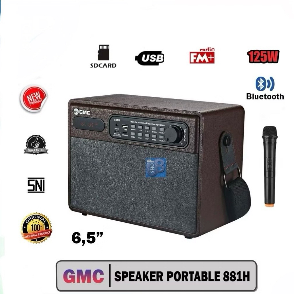 Speaker Bluetooth GMC 881H + 1 Mic Wireless