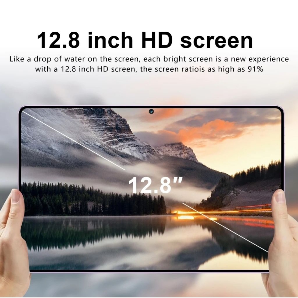 Tablet S13(16GB + 1024GB) | IPS 12.8" | Tablet Murah untuk Belajar ,Gaming, Kerja & Hiburan