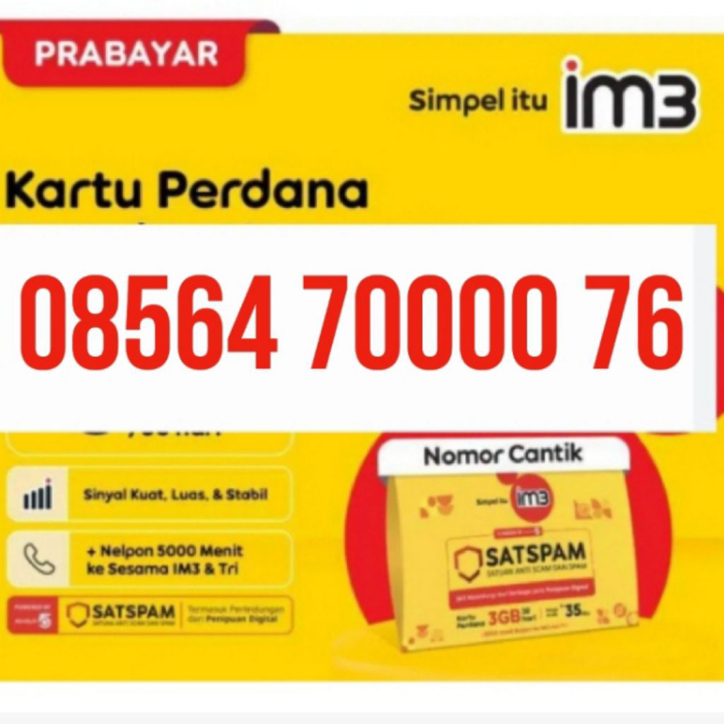 nomor cantik Indosat 0000 elegant