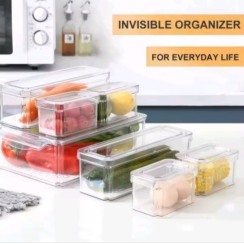 Kotak Penyimpanan Buah Sayur Kulkas 7 Set Wadah Penyimpanan Makanan Serbaguna