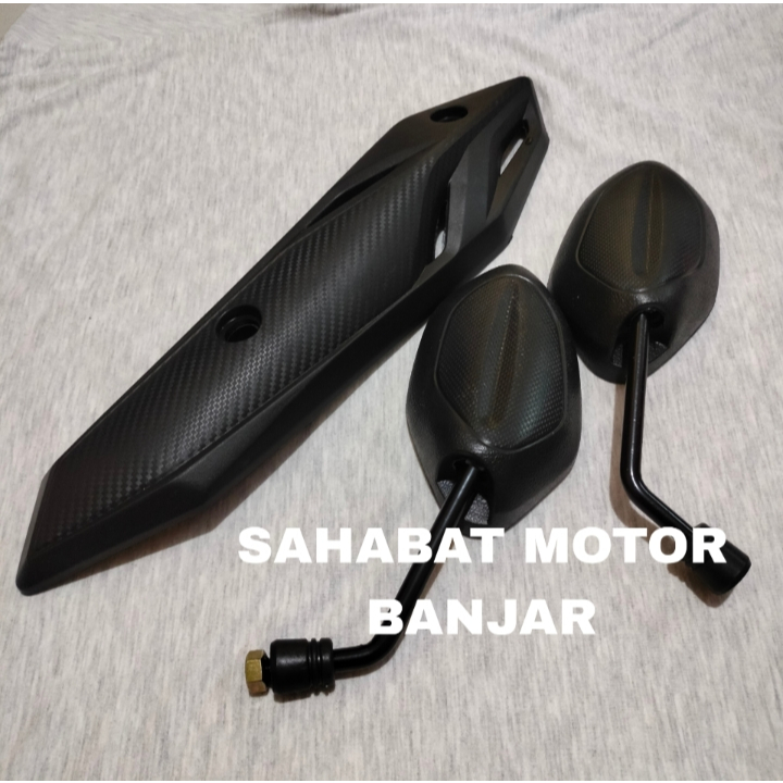 paket Tutup knalpot beat FI deluxe 2020 beat street 2020 beat tipe CW CBS ISS 2020 + spion standar b
