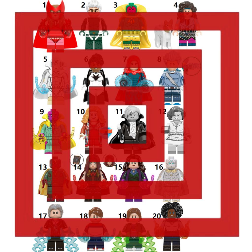 Marvel Wanda Vision Scarlet Witch Spectrum Harkness Action Figure Mini