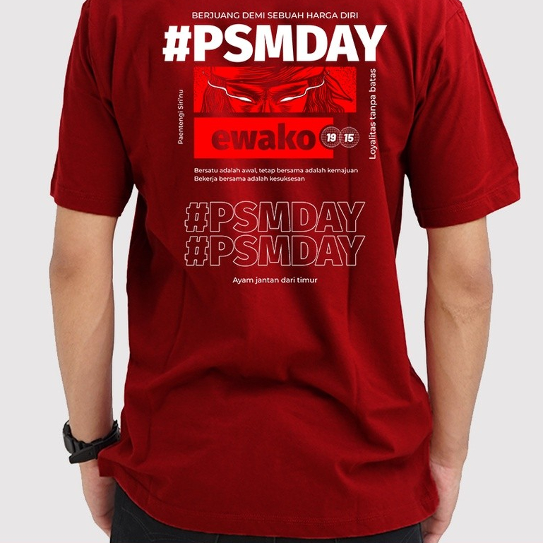 Kaos PSM Makassar Edisi PSMDAY  / Baju PSM Makassar / Kaos Makassar / Tshirt PSM / Jersey PSM