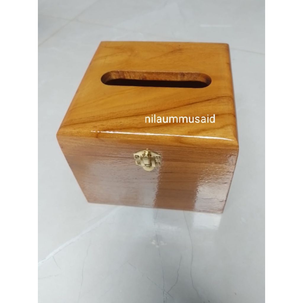 kotak tissu engsel/box tissu kayu estetik/kotak tissu kayu jati
