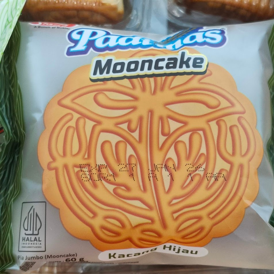 PADIMAS Mooncake 60gr Pandan, Kacang Hijau, Cokelat