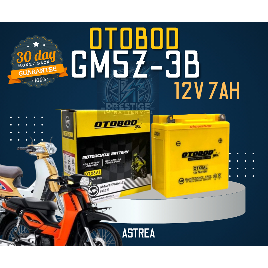 Aki Motor Honda Supra X Lama, Astrea Grand, Supra Fit, GM5Z-3B MF ACCU KERING