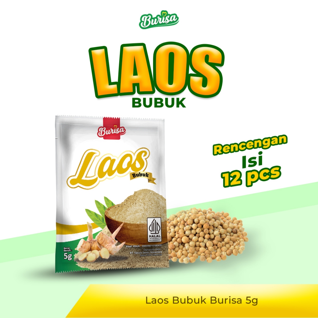 Laos Bubuk12 pcs | Laos Bubuk Burisa 4g ( RENCENGAN )