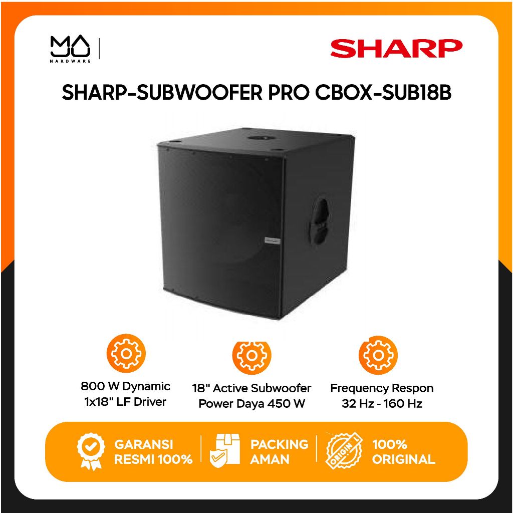 SHARP Speaker 18 inch LF Driver CBOX-SUB18B - Garansi Resmi