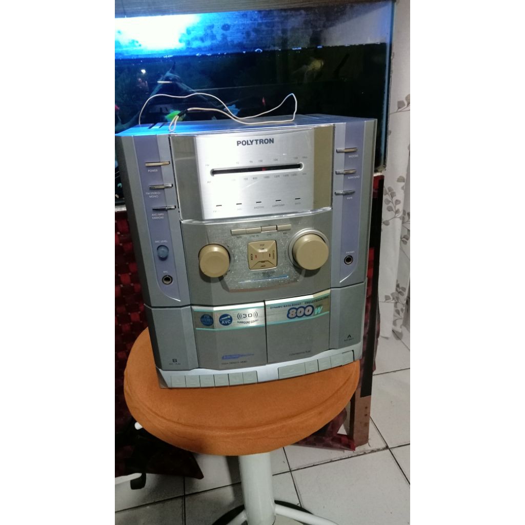 radio tape mini compo polytron Model SM-900M 800 W PMPO bonus satu kaset pita