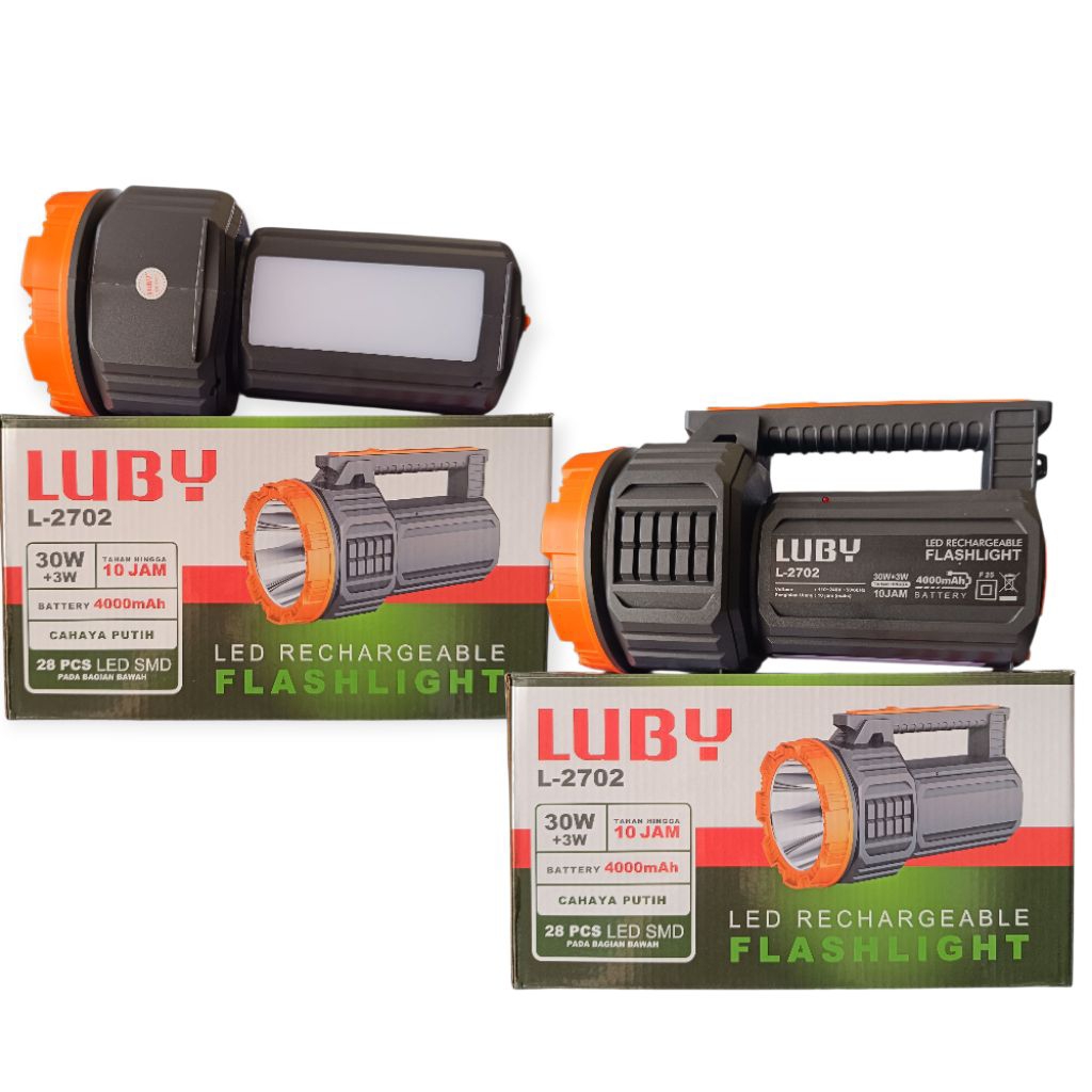 Senter Luby 30W+3W L-2702/Senter Tangan LUBY 10W+3W L-2700