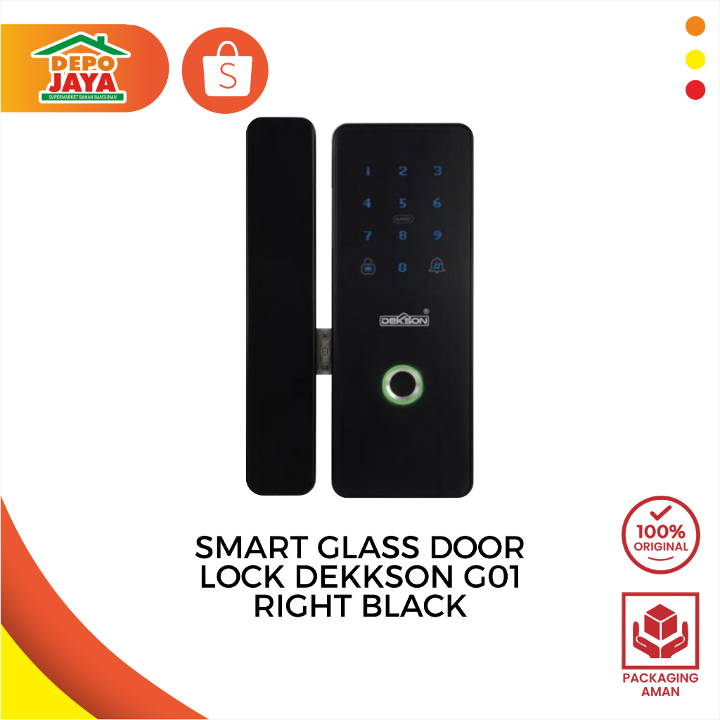 DEKKSON SMART GLASS LOCK DOOR  G01 BLACK (RIGHT)