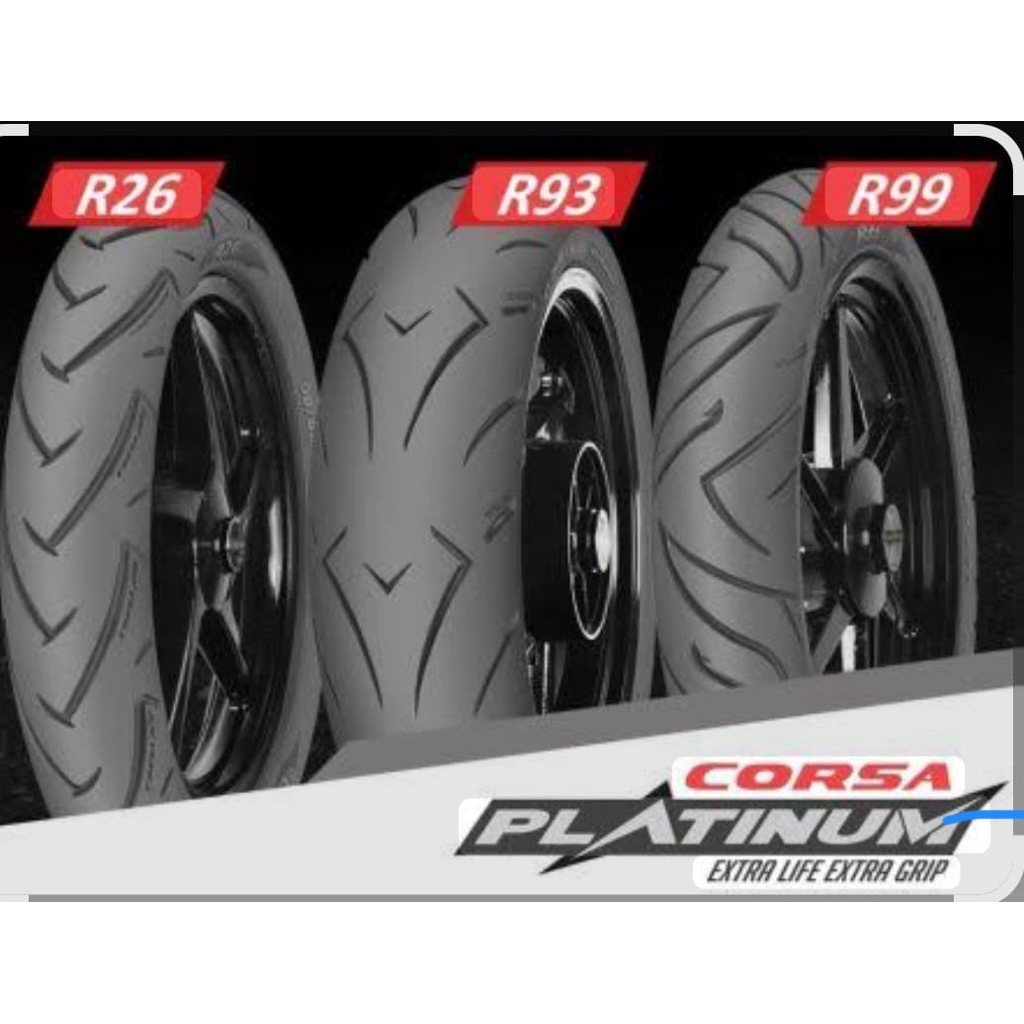 BAN LUAR CORSA PLATINUM R26 70/80-17 & 80/80-17 Tubles