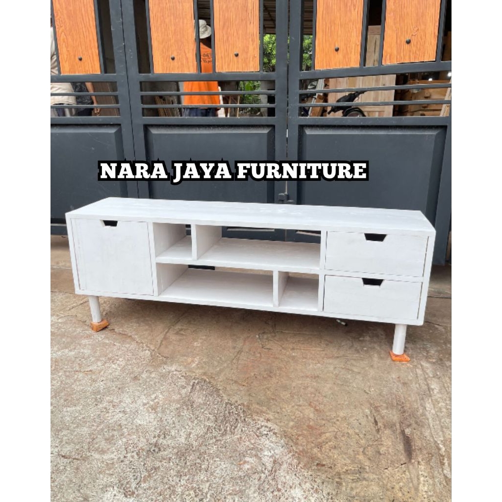 [Ready Meja TV kayu mahoni] Rak meja TV