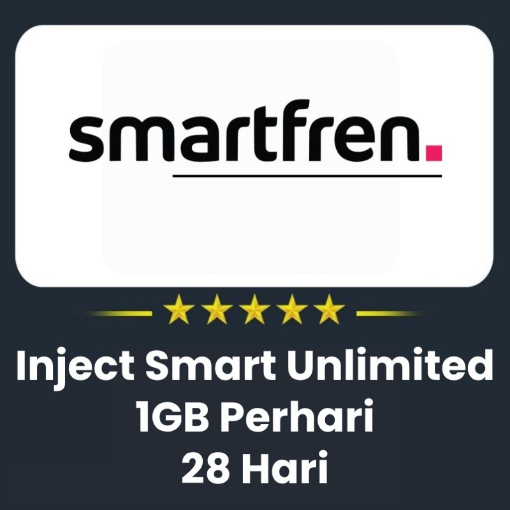 Inject Kuota Paket Data Smartfren Unlimited Nasional 1GB Perhari 28 Hari Termurah se Shopee