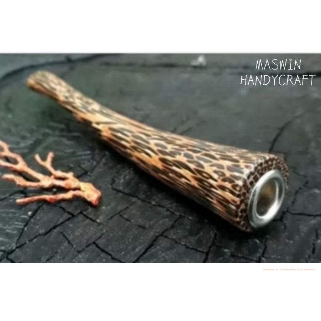 PIPA ROKOK ONCE KAYU LIWUNG MACAN BERTUAH PREMIUM | SERAT UNIK LANGKA | FILTER PREMIUM