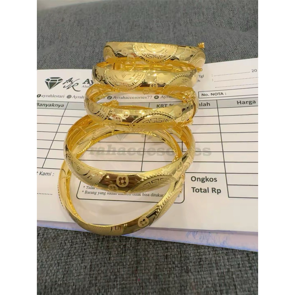Ayrahaccesories gelang keroncong Bangkok model emas