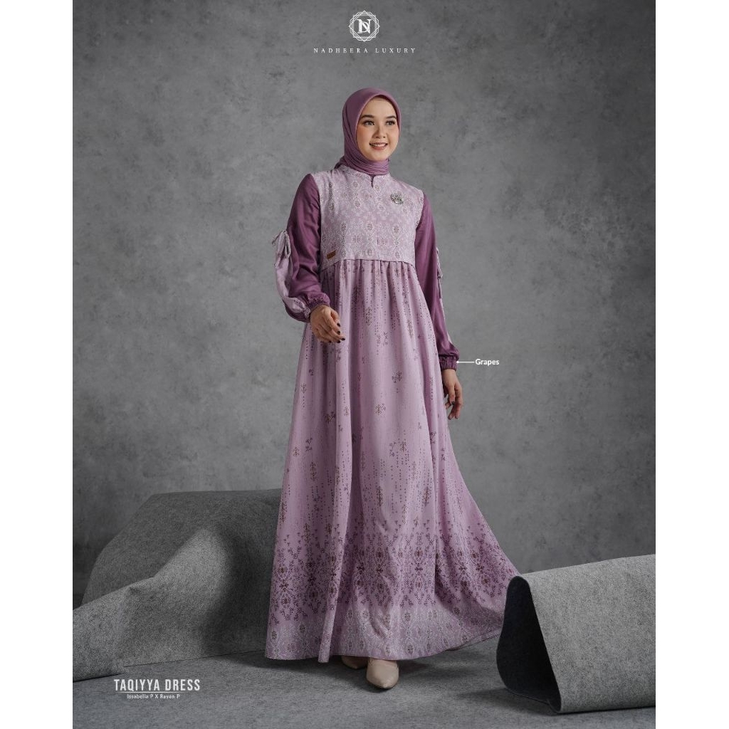 TAQIYYA DRESS BY NADHEERA LUXURY √ Gamis motif √ Gamis premium √ Gamis nadheera