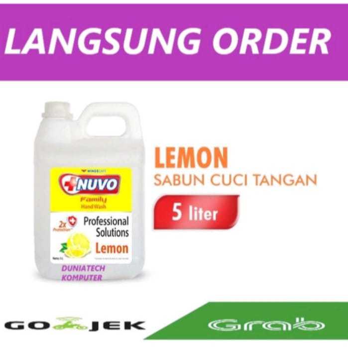 NUVO SABUN CUCI TANGAN PROFESSIONAL LEMON JERIGEN 5 Liter