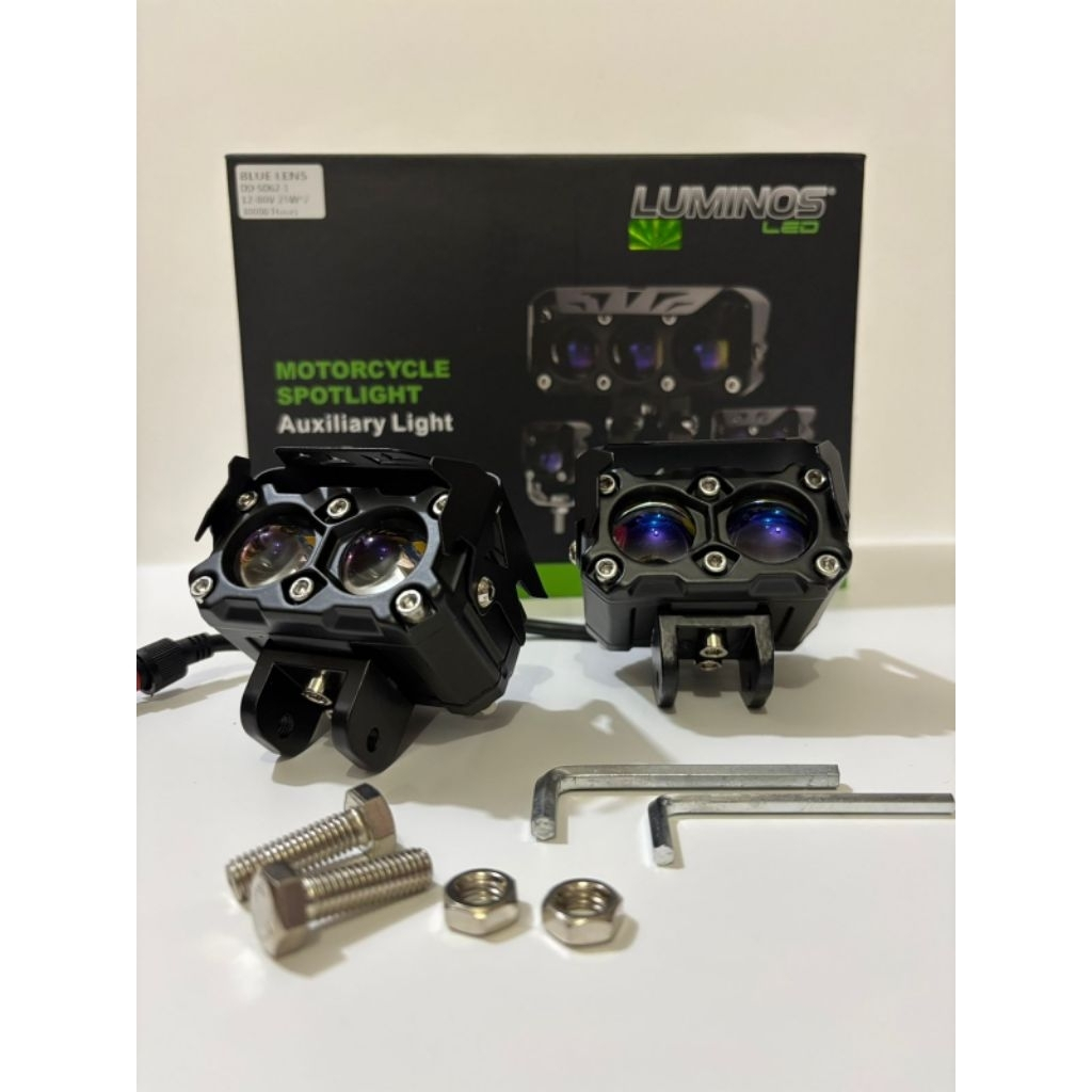 Luminos LED Laser Lumens Waterproof LAMPU TEMBAK SOROT LASER SQL 2 MATA BLUE LENS LUMINOS WATERPROOF