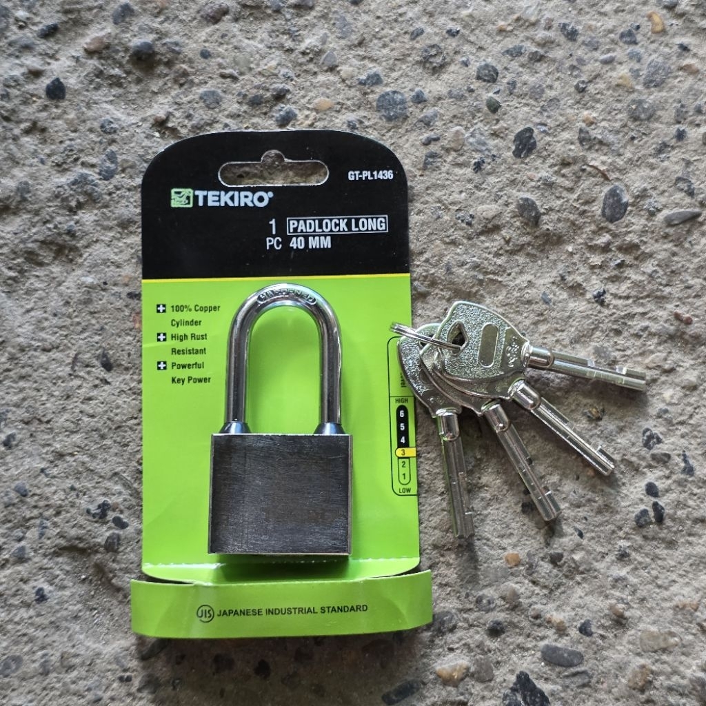 Tekiro Kunci Gembok Leher Panjang 40mm gembok putih tekiro