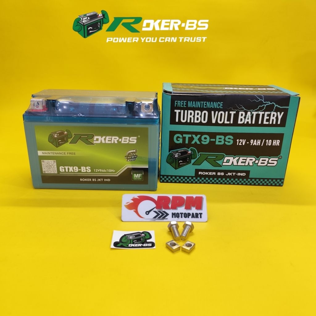 Aki Kering Roker BS GTX9 BS Kawasaki Er6n Ninja 250 Z1000 Z800 KTM Duke 200 250 RC 200 250 Pulsar 20