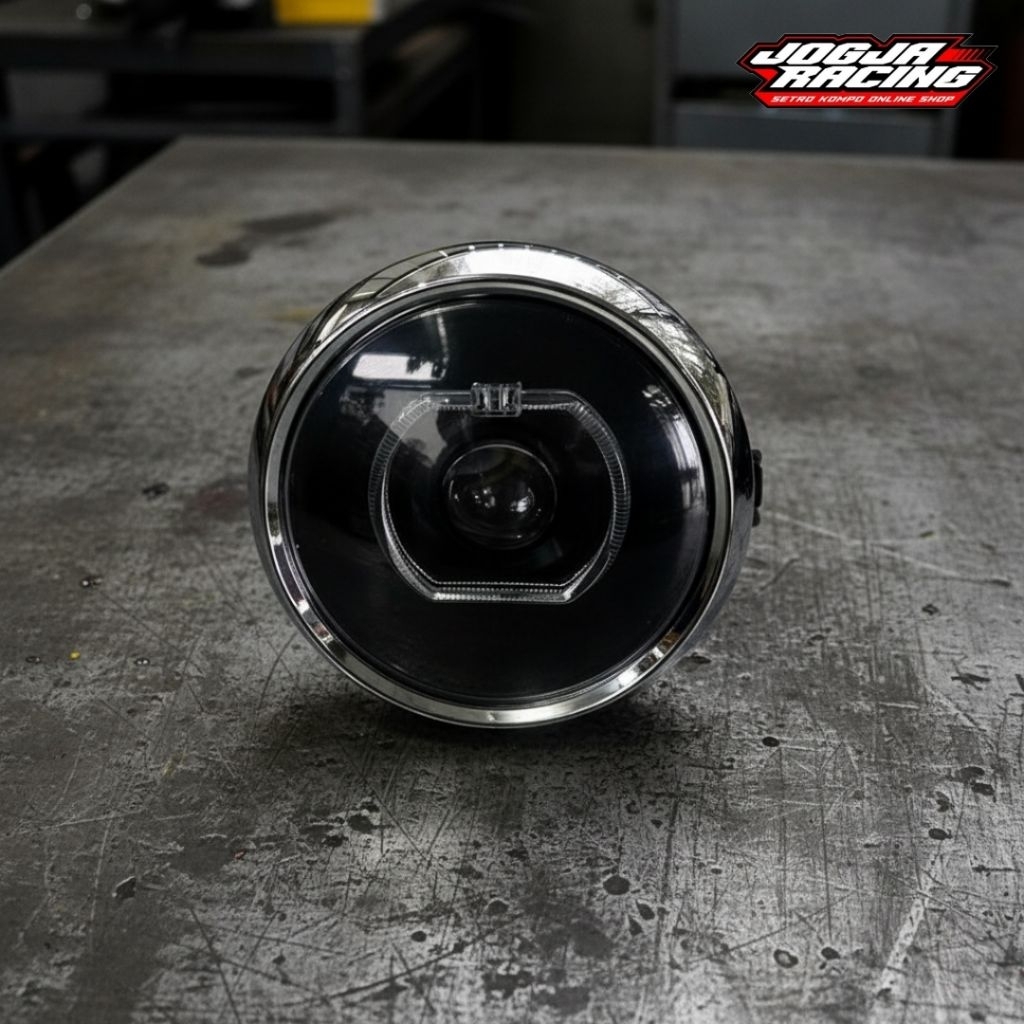 Lampu Depan RX King Bulat Biled Fullset | Cover Ring Ori dan Batok Ori