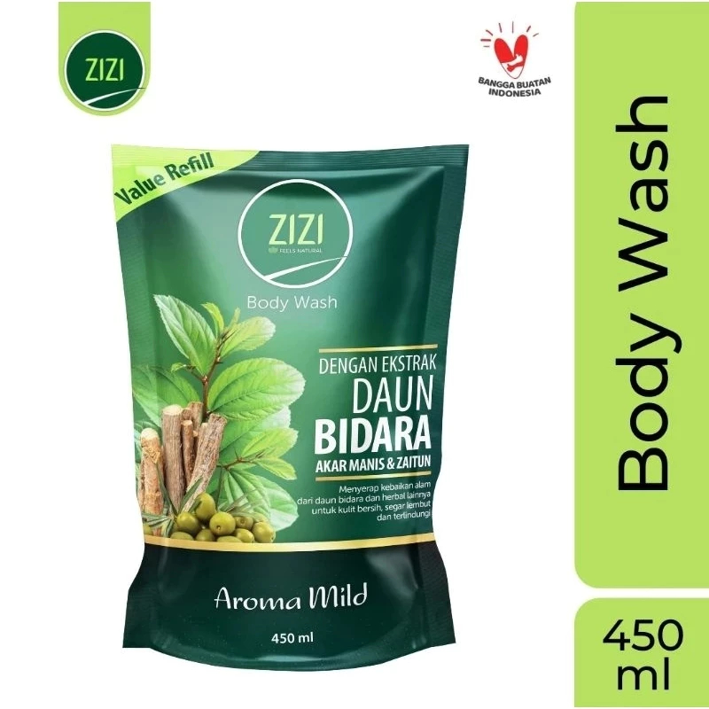 Sabun Cair zizi Daun Bidara / Sabun Mandi / Sabun Cair / Sabun Refil - Kemasan 450ml - Anti Bakteri