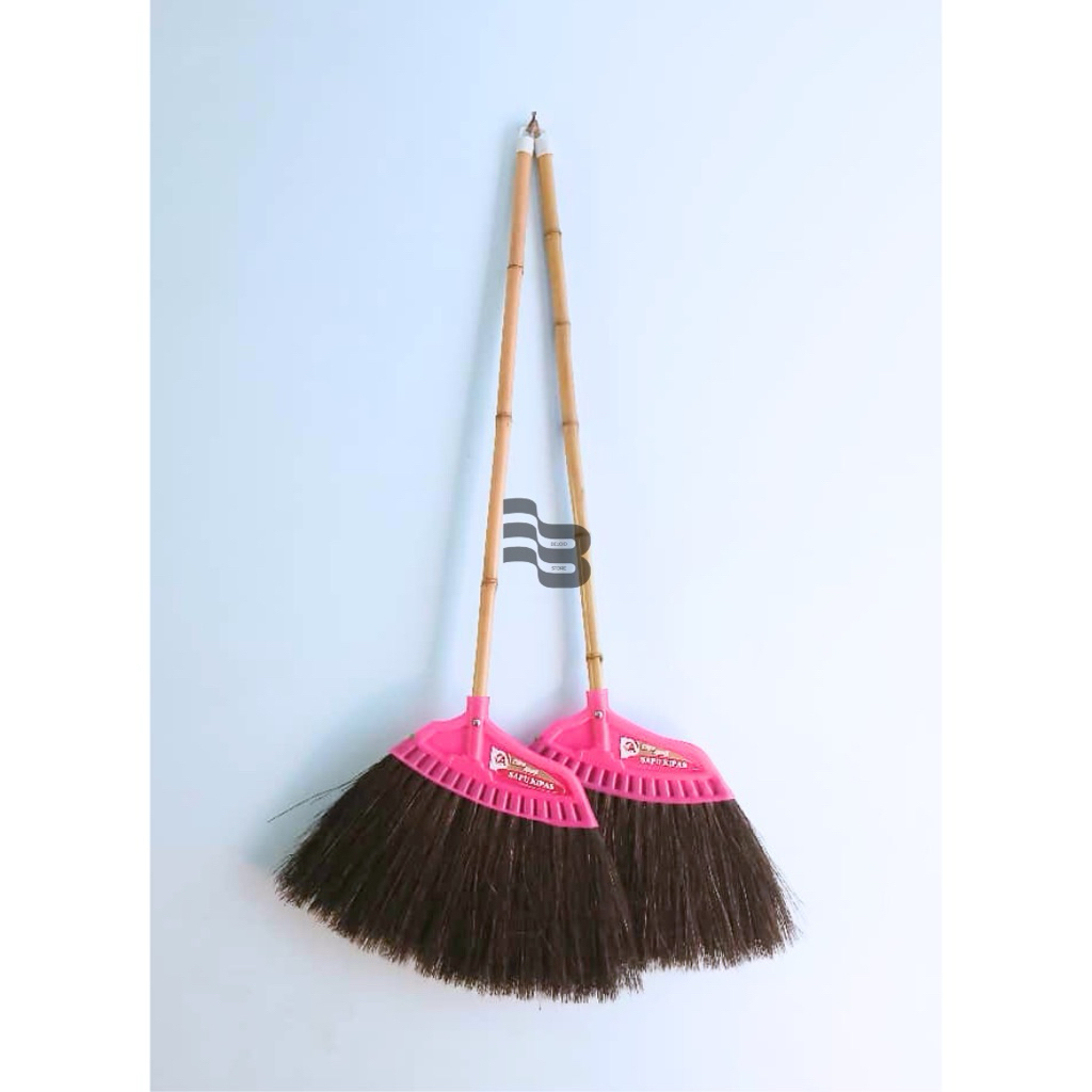 Sapu Rayung Ijuk Super / Sapu Lantai / Sapu Ijuk Tebal Gagang Bambu