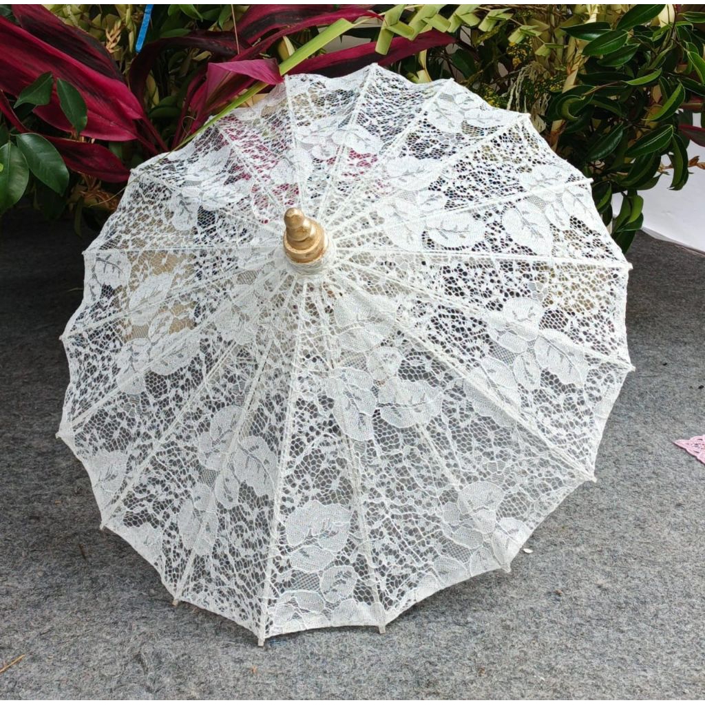 payung brukat / payung polos / payung lukis / payung dekorasi