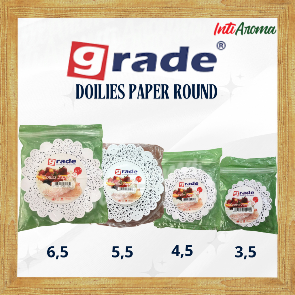 Grade doilies paper bulat kertas putih