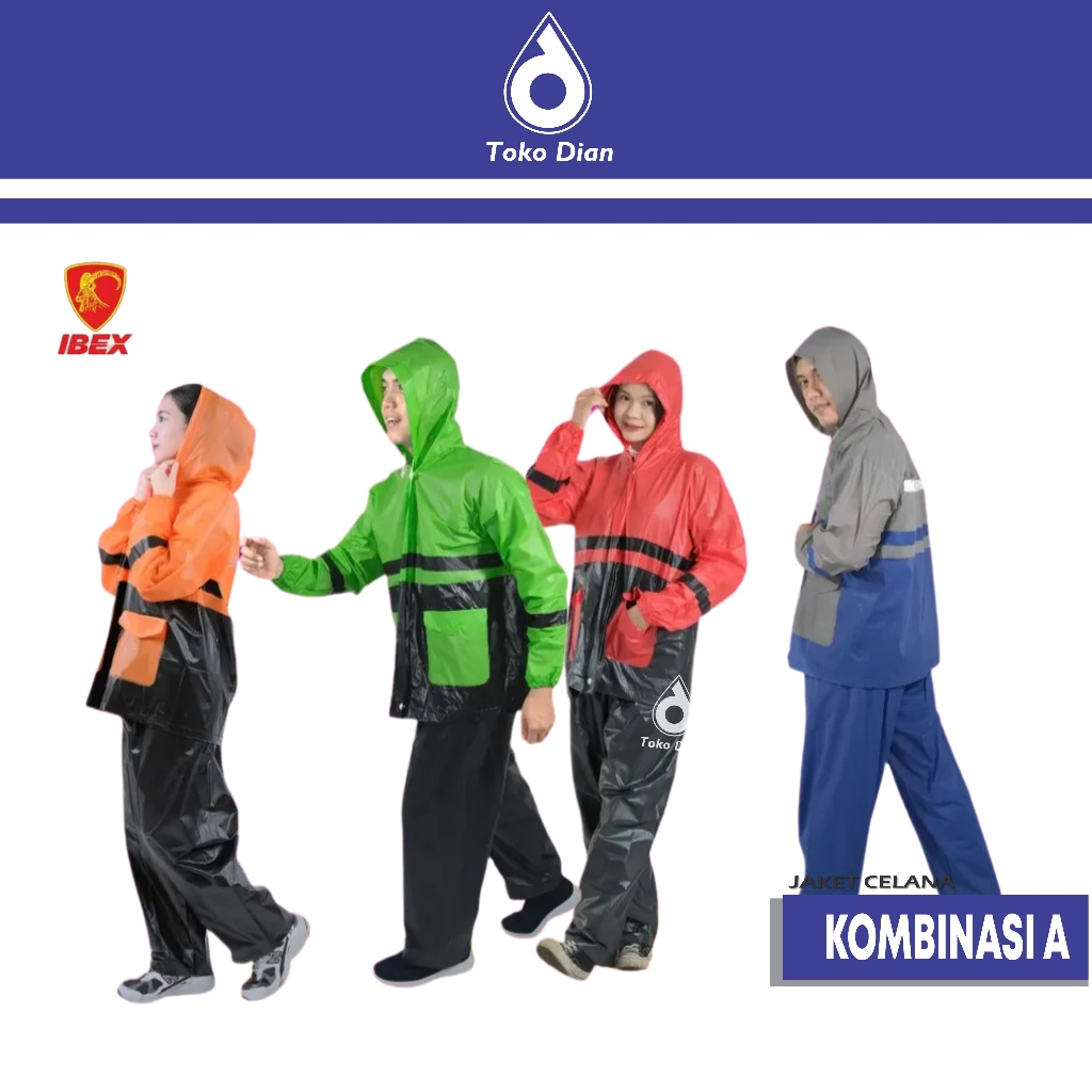 Jas Hujan Jaket Celana Kombinasi A Ibex