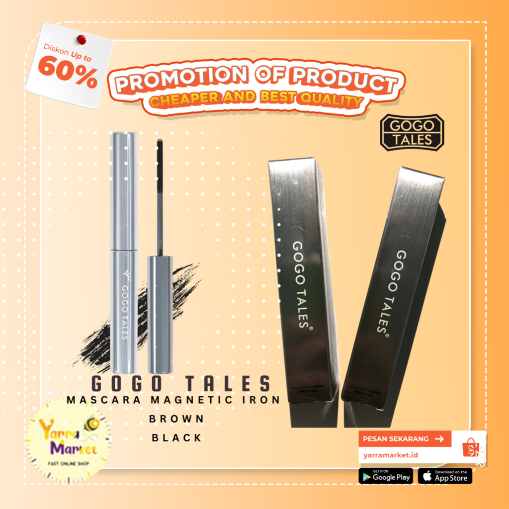 GOGO TALES Mascara iron Waterproof/Gogo Tales Iron Mascara Gogo Tales Maskara Besi (BLACK/BROWN IRON
