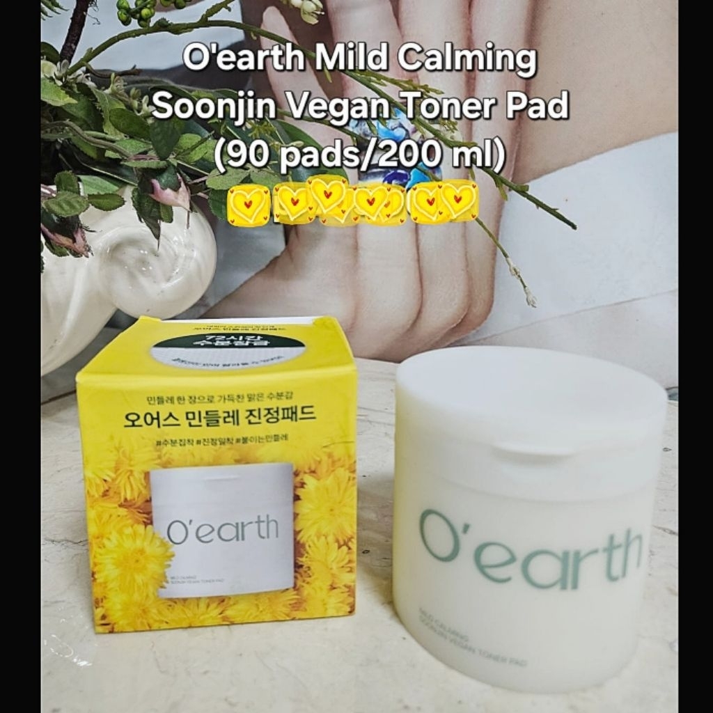 Jutanhak O'EARTH Mild Calming Soonjin Vegan Toner Pad (90 pads/200ml)