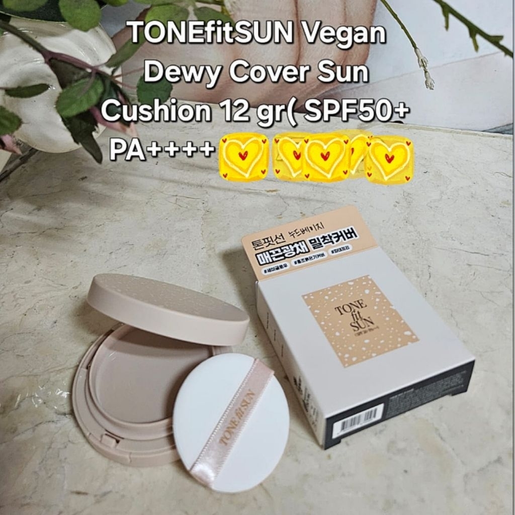Jutanhak TONEfitSUN Vegan Dewy Cover Sun Cushion (12 gr) Bedak Premium Korea