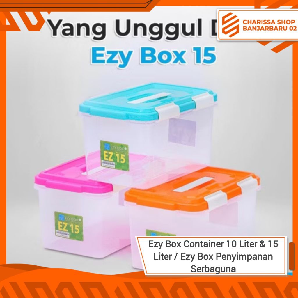 Container Box Ezy Serbaguna Bening Ezy Box Bening 15 Liter NB 15 LITER Smart Storage Box Kotak Penyi