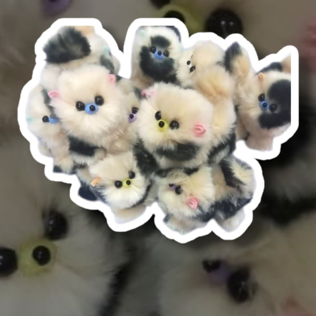 Miniatur boneka Kucing Lucu bahan lembut