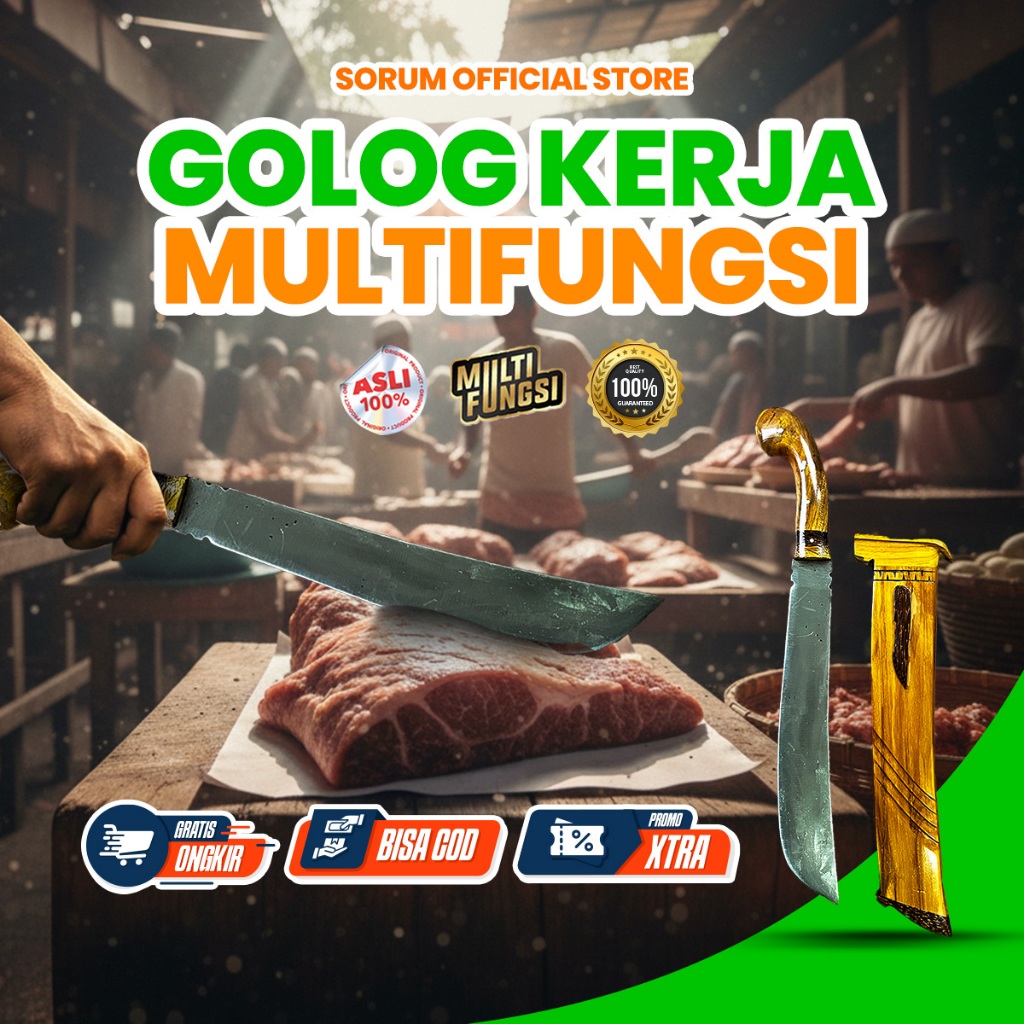 Golok Kerja Multifungsi Baja khas Ciwidey