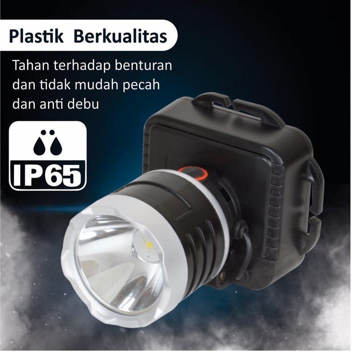 Senter Kepala Waterproof Dorras DS 1707 3watt  LED Laser Super Terang Baterai lepas pasang