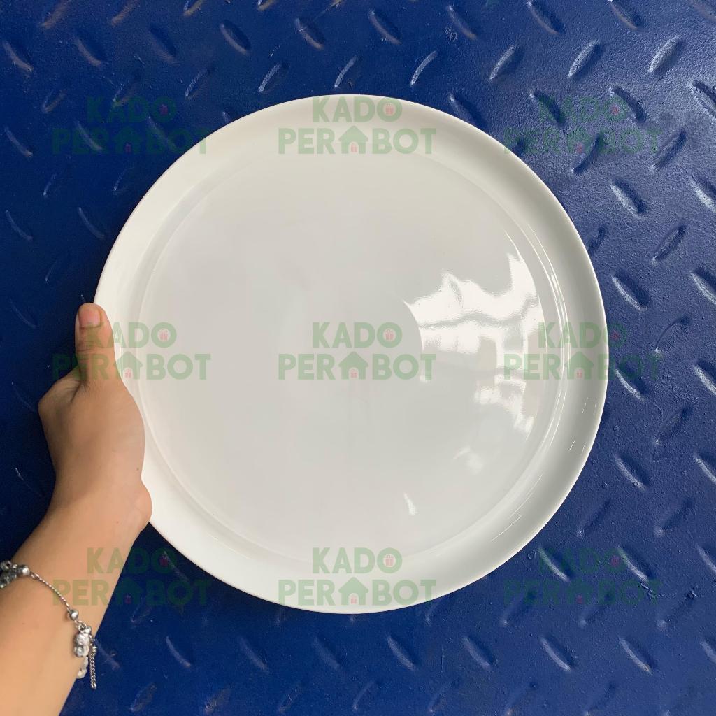 Piring Keramik Salad 10,5-Piring Keramik Salad-Piring Restoran Putih Polos Cantik