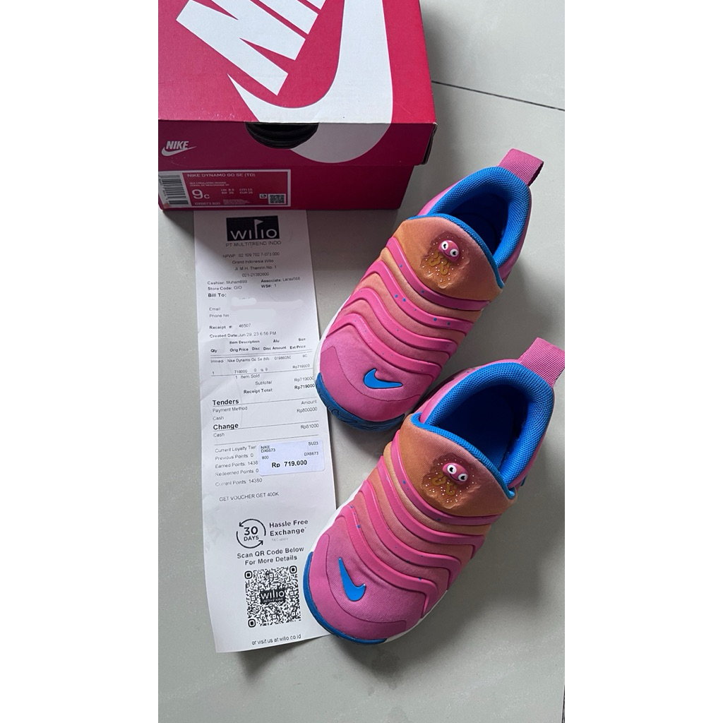preloved sepatu nike / nike dynamo go se (td) sepatu anak / sepatu toddler / sepatu second nike