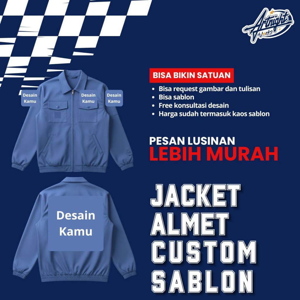 JAKET CUSTOM ANGKATAN ALMET JAKET SEKOLAH BORDIR